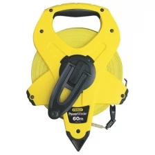 Рулетка STANLEY HAND TOOLS STANLEY 2-34-775 "PowerWinder Fiberglass" 60 M, ширина ленты 12,7 мм