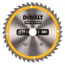 Диск пильный DEWALT по дереву 235х30х40 DT1955