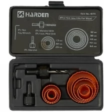 HARDEN Набор коронок по дереву HARDEN 610546, 19-64 мм, 11 предметов