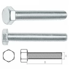 Болт М20х70 мм шестигр., цинк, кл.пр. 5.8, DIN 933 (5 кг) STARFIX (SMV1-27523-5)