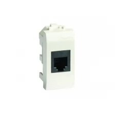 Розетка DKC 76654B компьютерная RJ45 кат.5e, белая, 1 модуль, "Brava"