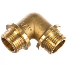 GENERAL FITTINGS 1/2", латунь, "штуцер - штуцер", уголок с упором 51074-S/S-1/2