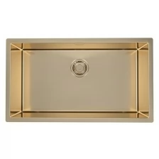 Мойка QUADRIX MONARCH 60 BRONZE 740x400x200 в компл. с выпуском без сифона,