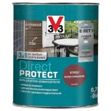 Эмаль V33 Direct Protect 113881, полуглянцевая, черная, 2.5л