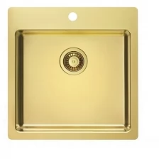 Мойка PURE MONARCH 30 GOLD-90 FS 515X525 в компл. с выпуском без сифона,