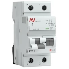 Дифференциальный автомат DVA-6 1P+N 20А (B) 30мА (AC) 6кА EKF AVERES rcbo6-1pn-20B-30-ac-av