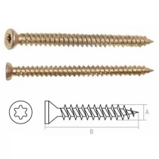Шуруп по бетону 7.5х112 мм желтый цинк, T30 (80 шт в карт. уп.) STARFIX (SMC2-99155-80)
