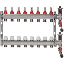 ColSys P812, 8 выходов. Коллекторная группа с расходомерами, термостатическими клапанами, автоматическими воздухоотводчиками