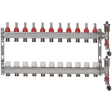 ColSys P812, 11 выходов. Коллекторная группа с расходомерами, термостатическими клапанами, автоматическими воздухоотводчиками