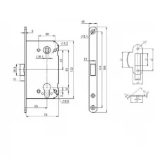 Корпус замка PUNTO PL85-50 BL черный /43303/