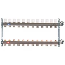 Коллекторная группа без расходомера Uni-Fitt 1"-3/4" нержавейка, 12 выходов