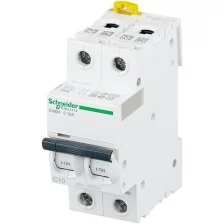 iC60N 2P 50А Автоматический выключатель 2-полюсный, 50А, 6кА (хар-ка C) Schneider Electric, A9F79250