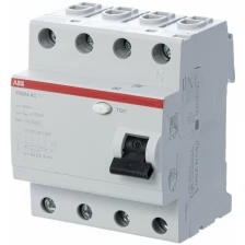 УЗО ABB FH204 AC-25/0,3 4-Х полюсное ТИП AC 25A 300MA 4 модуля