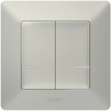 Legrand Умный выключатель Legrand VLN-l АЛЮ Выкл 2к б/п (752387)